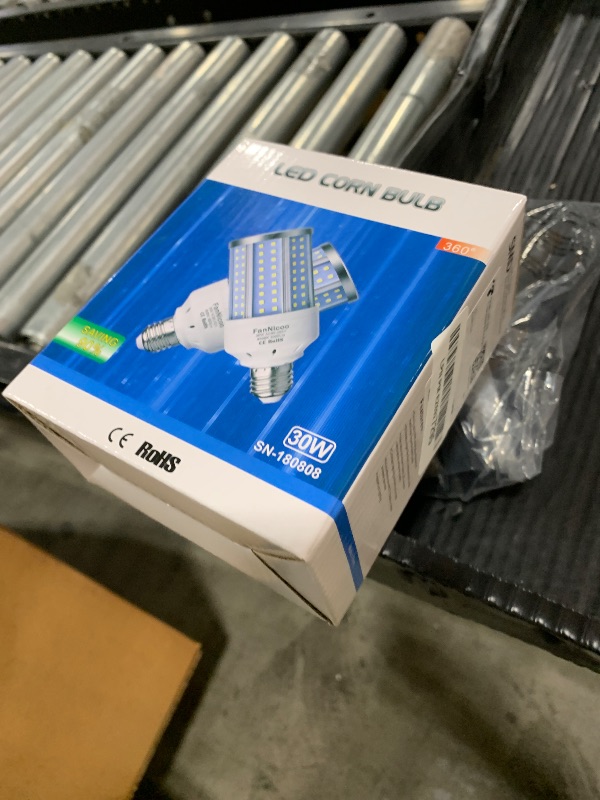 Photo 1 of 2-Pack 200W Equivalent LED Corn Light Bulb 3000 Lumen 6500K Cool White Daylight 30W LED Corn Lamp E26/E27 Medium Base for Indoor Outdoor Warehouse Garage Basement Backyard Factory Barn and Many Areas
