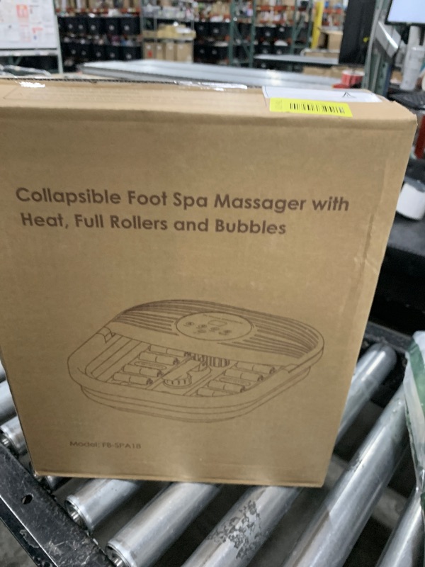 Photo 1 of Collapsible Foot Spa Bath Massager with Heat, Bubble and Timer, 95-118? Adjustable Temperature Fast Heating with Pedicure Stone and Massage Rollers for Feet Stress Relief at Home