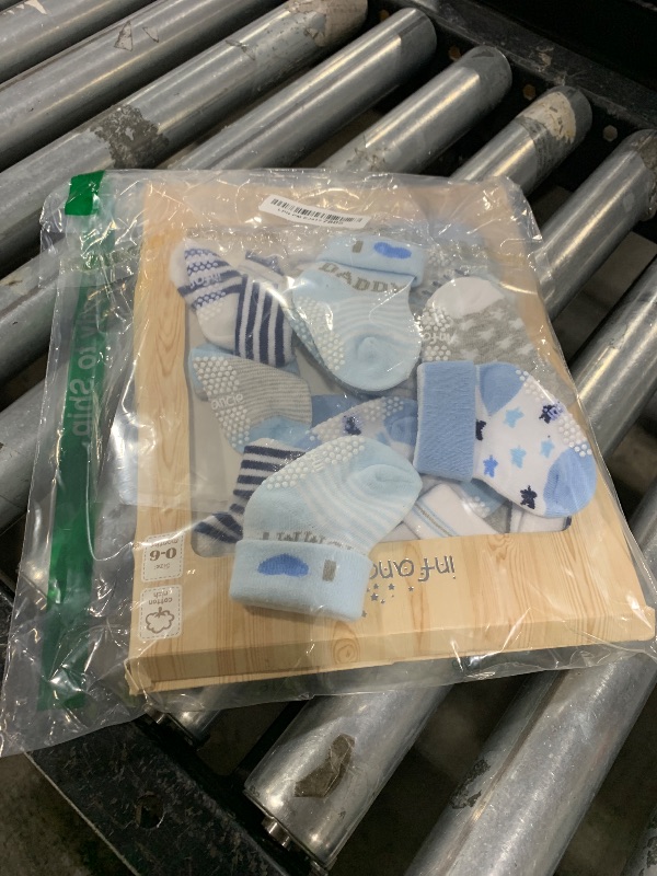 Photo 1 of Baby Socks 12 Pairs - Non-Slip Infant Grip for Newborns & Toddlers 0-6 Months, Boys & Girls, Safe for Walking