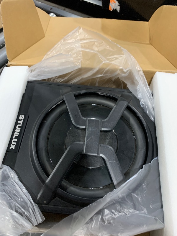Photo 1 of 800W Slim Under Seat Powered Car Subwoofer Kit with Colorful LED Light,High/Low Level Input, Built-in Amplifier, and Car/Truck Audio System for Ultimate Sound Performance – Subwoofer and Amp Package