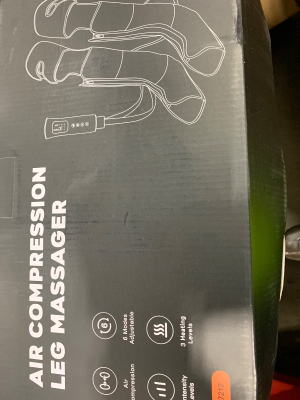 Photo 1 of ITCPRL Leg Massager with Heat and Compression, Foot Calf & Thigh Massage for Circulation and Pain Relief, Leg Compression Massager with Handheld Controller 3 Intensities 6 Modes
