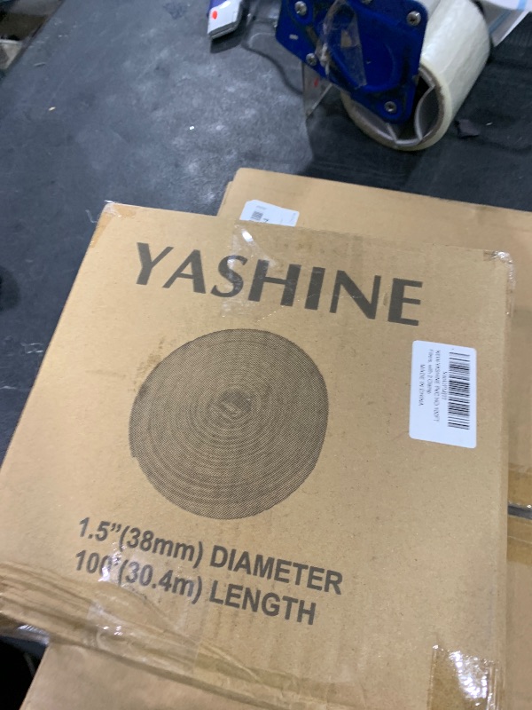 Photo 1 of YASHINE PVC HOSE 1-1/2"*100ft, Pool Backwash Hose, Heavy Duty Reinforced Blue PVC Lay Flat Water, For Swimming Drain Pools and Clean Filters, with 2 Clamp