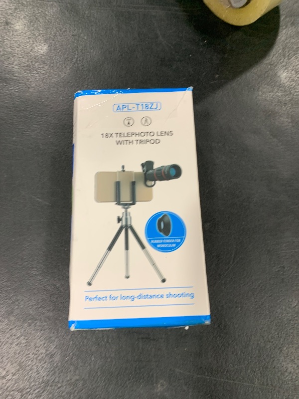 Photo 1 of 18X Telephoto Lens, Evil eye Hight Power Telephoto Phone Lens with Tripod, Mobile Cell Lens Attachment for Android & iPhone, Samsung and Most Smartphone
