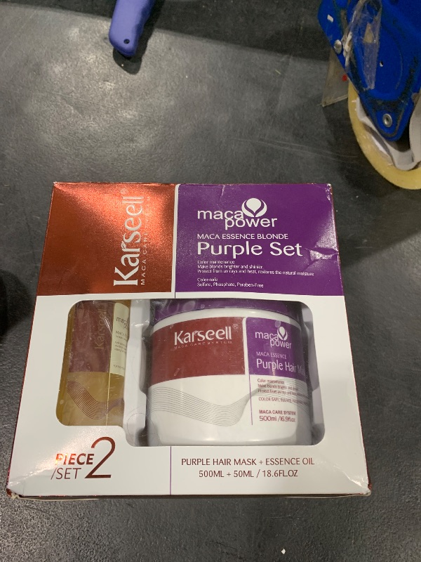 Photo 1 of Karseell Purple Hair Mask with Argan Oil for Blonde Silver Gray Hair, Brass Neutralizing Treatment 16.9 fl oz + 1.69 fl oz