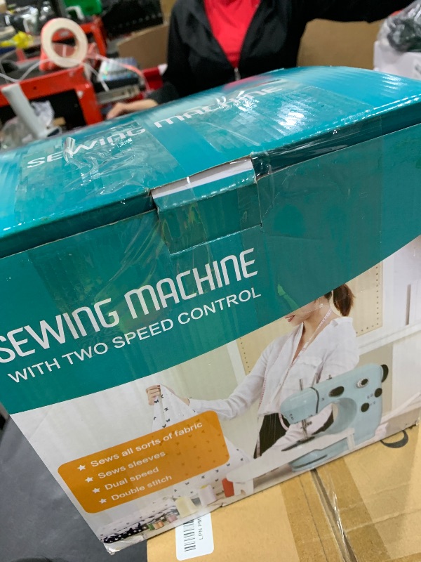 Photo 1 of Sewing Machine, Mini Sewing Machines for Beginner with Eco-Friendly Material, Dual Speed Portable Sewing Machines with Extension Table, Light - Easy to Use, Best Gift for Kids and Women