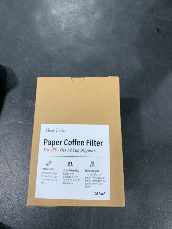 Photo 1 of Disposable Small Coffee Filters,100PCS Unbleached Basket Coffee Paper Filter for Ninja Pods & Grounds Specialty Single-Serve Coffee Maker PB051 PB041, Kalita Wave Dripper 155, Pour Over Coffee Maker