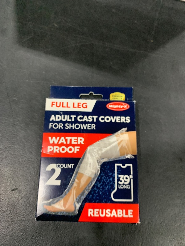 Photo 1 of 100% Waterproof Cast Covers for Shower Leg - Tight Seal - 2pk Reusable Adult Full Leg Cast Protectors - Thigh, Knee, Ankle, Foot - Strong and Durable