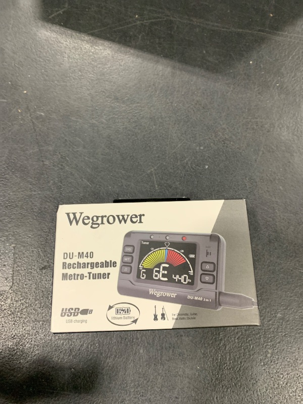 Photo 1 of Wegrower Metronome Tuner, Rechargeable 3 In 1 Digital Metronome Tuner Tone Generator for Guitar, Bass, Violin, Ukulele and Chromatic,Clarinet, Trumpet, Flute, Tuners for All Instruments