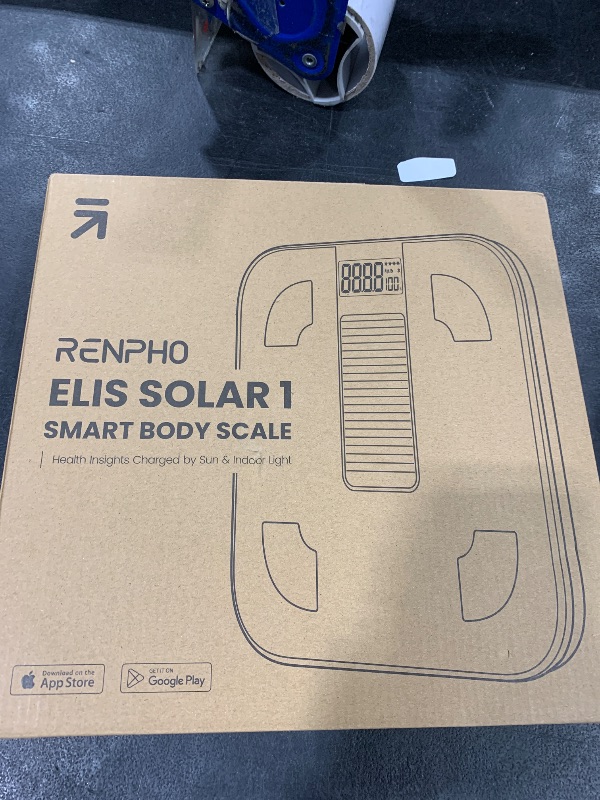 Photo 1 of RENPHO Smart Scale with Endless Power, Solar-Powered Scale for Body Weight, No Batteries Needed, Digital Bluetooth Body Fat Scale, Body Composition Monitor with Smart App, 400 lbs-Elis Solar 1