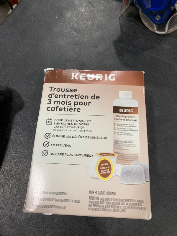 Photo 1 of Keurig 3-Month Brewer Maintenance Kit Includes Descaling Solution, Water Filter Cartridges & Rinse Pods, Compatible Classic/1.0 & 2.0 K-Cup Coffee Makers, 7 Count