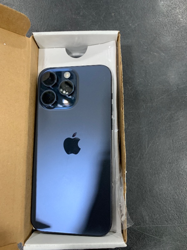 Photo 1 of Apple iPhone 15 Pro Max, 1TB, Blue Titanium - Unlocked (Renewed)