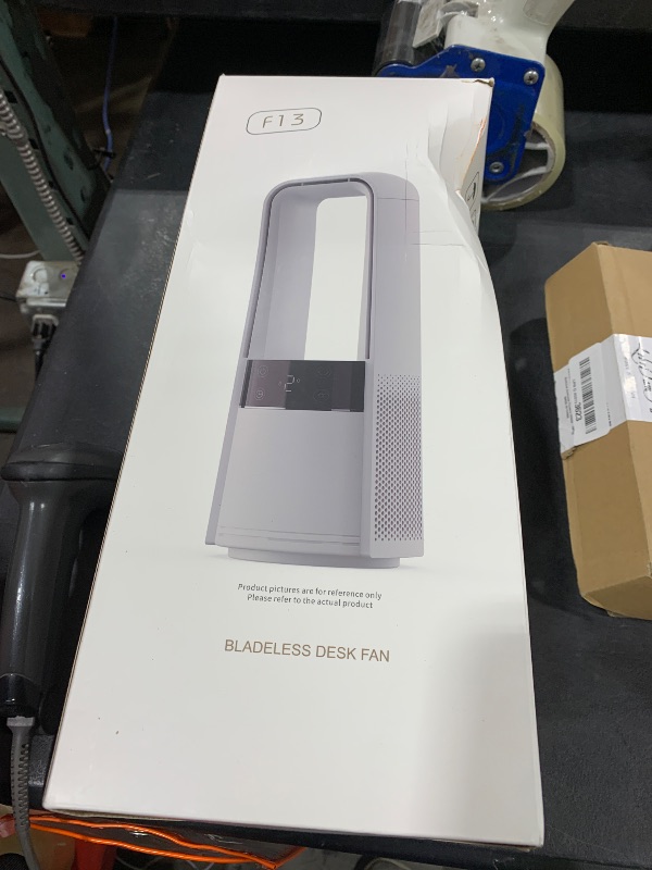 Photo 1 of Desk Fan Bladeless, 120° Oscillating Fan Rechargeable, Quiet Fan with Night Light, Smart LED Touch Control, 4 Speed & 9H Timer, Small Table Fan, Auto Display Off, Ideal for Home, Office, Study Room