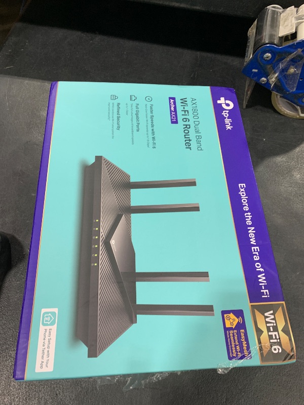 Photo 1 of TP-Link AX1800 WiFi 6 Router V4 (Archer AX21) – Dual Band Wireless Internet, Gigabit, Easy Mesh, Works with Alexa - A Certified for Humans Device, Free Expert Support