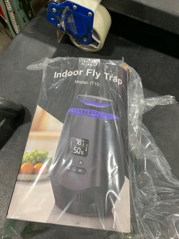 Photo 1 of Fruit Fly Traps for Indoors, Fly Trap Indoor Gnat Traps for House Indoor, Effective Fruit Fly Traps Bug Zapper Mosquito Trap for House Plant Pest Control with 10 PCS Refills BK