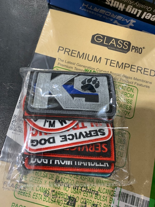 Photo 1 of 10 Pieces Service Dog K9 Please Don't Pet Me in Training No Touch Full Embroidered Badge Emblem Patch for Service Dogs Harness Vest Clothes