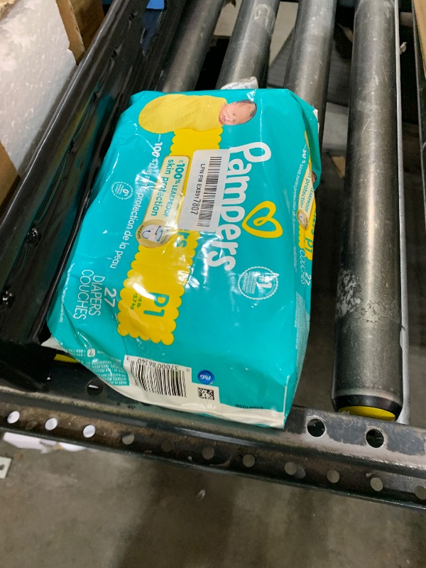 Photo 1 of Pampers Baby Diapers - Swaddlers - Size P1, 27 Count, Ultra Absorbent Disposable Preemie Diaper