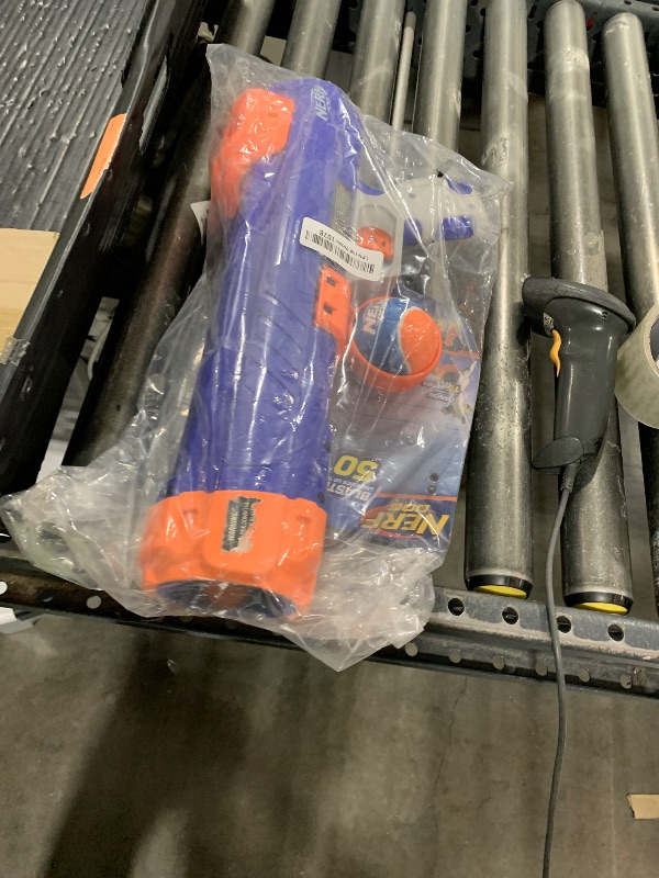 Photo 1 of Nerf Dog Tennis Ball Blaster Dog Toy Blue/Orange, 16 Inch Compact Blaster with 1 Ball
