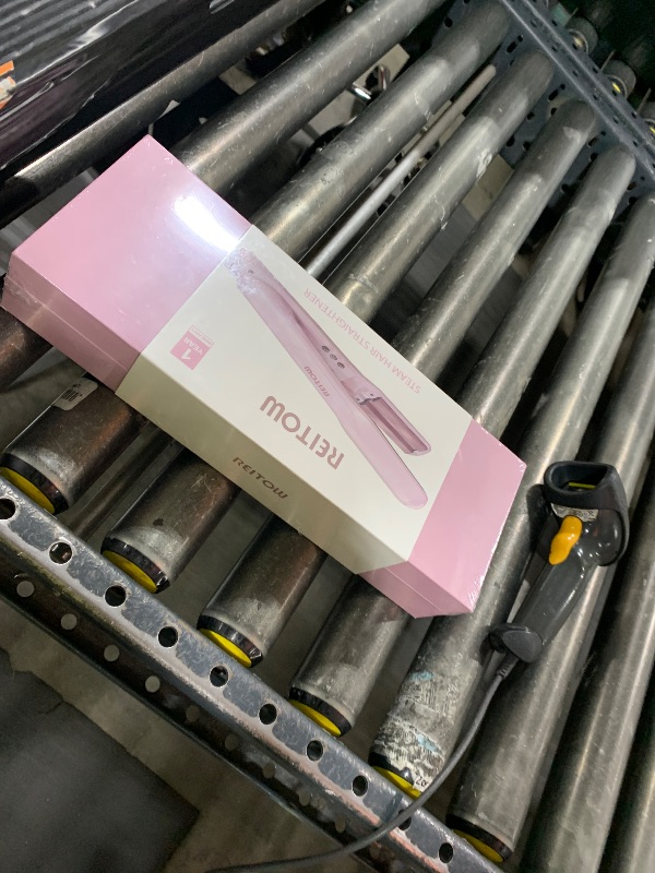 Photo 1 of Reitow 1.5 Inch Wide Steam Hair Straightener for Women, Infrared Flat Iron for All Hair Type, Dual Voltage Ceramic Hair Straightening Iron, Reduce Damage,Static,frizz; Boost Hydration,Shine, Pink