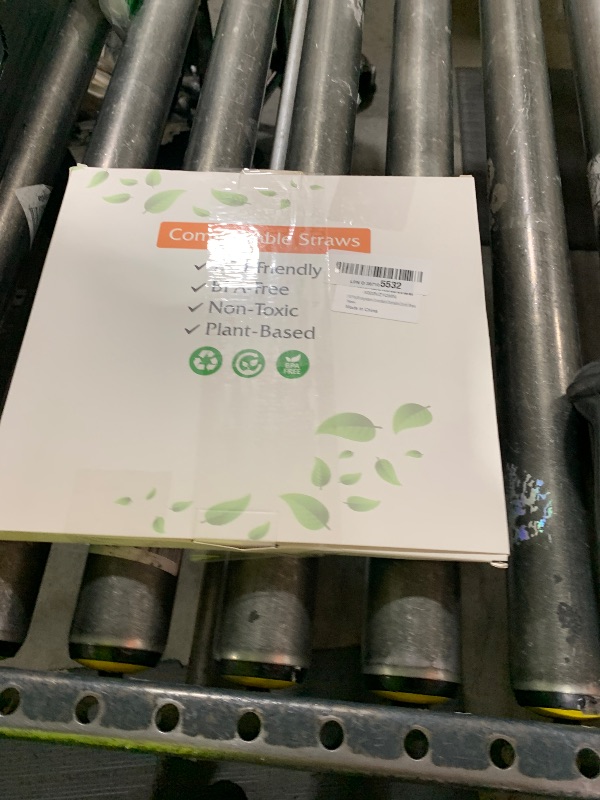 Photo 1 of [100 Pcs] Biodegradable Compostable Disposable Colorful Straws - PLA Plant Based Drinking Straws for Juice Coffee Cocktail Cold Drinks (8.25" LongX0.23" Wide)