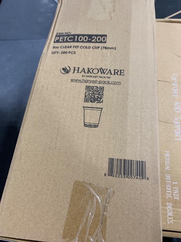 Photo 1 of [200 COUNT]HAKOWARE 8 oz Ultra Clear Disposable Plastic Cold Cups, Disposable Cup 8 oz for Wedding & Party, Plastic Cocktail Cups, Disposable Clear Cup for Iced Coffee & Cold Beverage