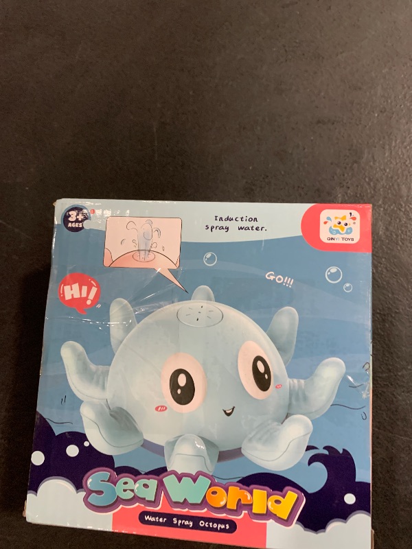 Photo 1 of Baby Octopus Bath Toy, Light Up Sprinkler with 8 Sensory Rings, Bathtub Fountain Spray Toy for Kids – Pool Toys for Toddlers 1-3