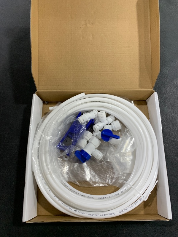 Photo 1 of 1/4" OD Quick Connect Push in to Connect Water Tube Fitting 10pcs+1/4 inch RO Water White Tubing, 10M(32FT)
