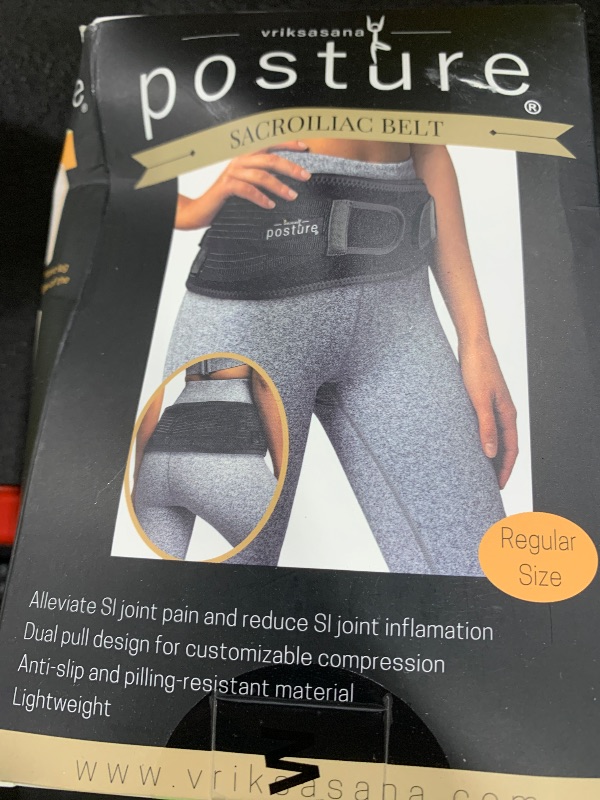 Photo 1 of Vriksasana Posture Sacroiliac Hip Belt for Women and Men That Alleviates Sciatic, Pelvic, Lower Back, Leg and Sacral Nerve Pain Caused by Si Joint Dysfunction| Trochanter Brace (Regular, Black)