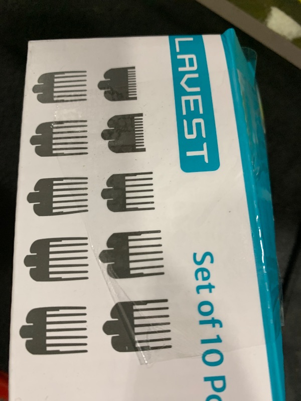 Photo 1 of Clipper Guards Set Compatible with Most Wahl Clippers, Clipper Guides Replacement - 1/16" to 1", 10 Piece Set, Black Color