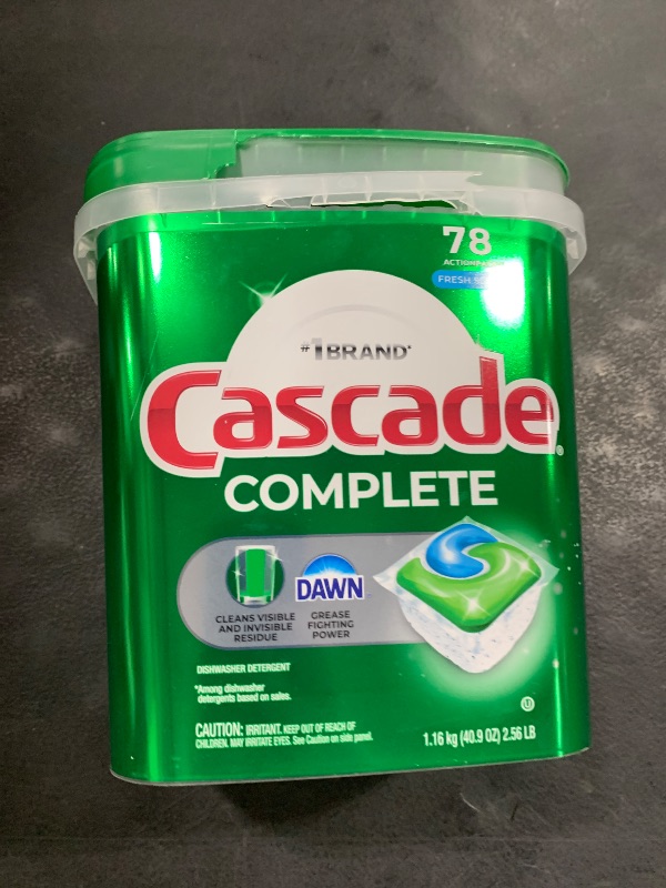 Photo 1 of Cascade Complete Dishwasher Pods - Fresh Scent ActionPacs, Dishwasher Detergent, Dishwasher Soap, Detergent Pods, 78 Count