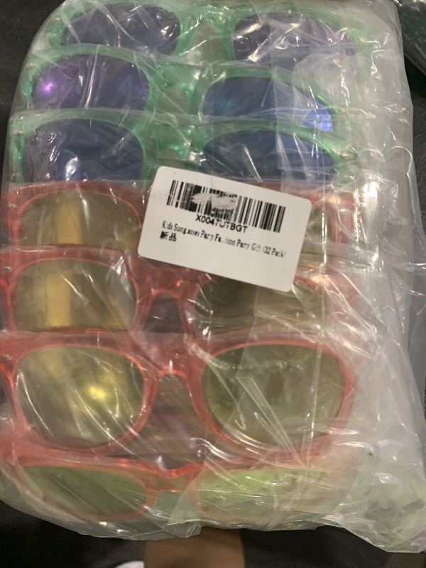 Photo 1 of Kids Sunglasses Party Favors - Boys Girls Valentines Day Gifts, Neon Sunglasses with UV 400 Protection for Kids Classroom Favors Birthday Goodie Bags Stuffers - 32 Packs