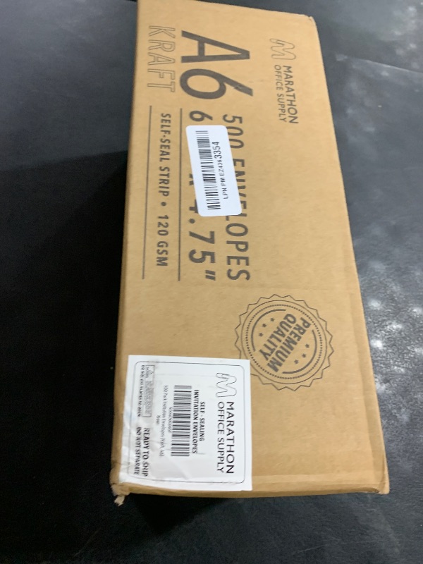 Photo 1 of MOS A6 Kraft Envelopes 4.75 x 6.5 Inch 500 Pack — Brown Self-Seal Heavyweight Invitation Envelopes for Greeting Cards, Gift Cards, Weddings, Business Mailings, Thank You Cards