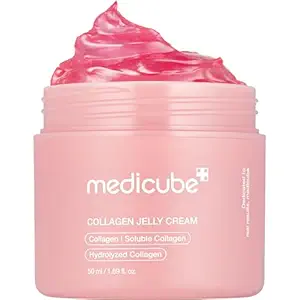 Photo 1 of medicube Collagen Jelly Cream- Niacinamide & Freeze-Dried Hydrolyzed Collagen - Boosts skin's barrier hydration and gives 24h Glow & Lifted Look - Korean skincare (1.69 Fl Oz (Pack of 1))