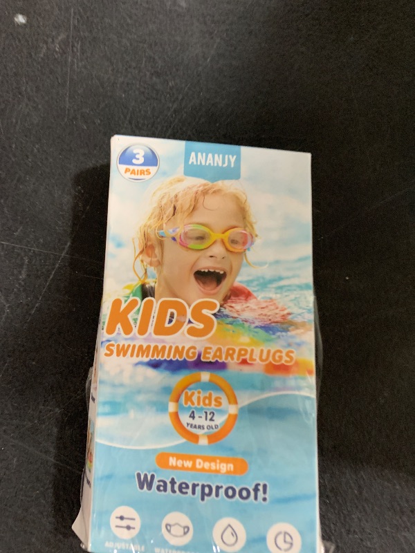Photo 1 of Waterproof Swimming Ear Plugs for Kids - 3 Pairs of Reusable Soft Silicone Swim Earplugs,Ear Protection for Children (4-12 Years Old) - Ideal for Surfing, Diving, Pool, Showering, and Water Sports