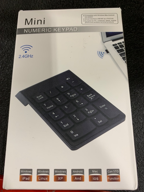 Photo 1 of USB Numeric Keypad Numpad Portable Slim Mini 10 Key Number Pad Keyboard for Laptop Desktop Computer PC, Compatible with ChromeBook Surface Notebook, Tax Accountant Calculate Office Travel & Home