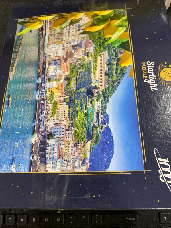 Photo 1 of MyPuzzle Panoramic View of Beautiful Amalfi On Hills Leading Down to The Coast, Campania, Italy - Premium 1000 Piece Jigsaw Puzzle for Adults