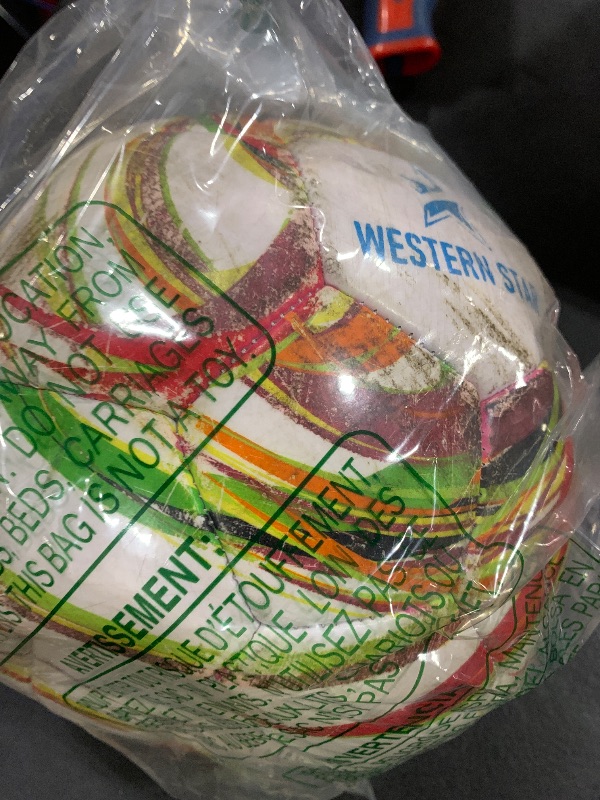 Photo 1 of Western Star Soccer Ball Size 3 & Size 4 & Size 5 - Official Match Weight - 6 Designs - Youth & Adult Soccer Players - Attractive and Durable Design - Match Grade Soccer Ball (Rainbow, 5)