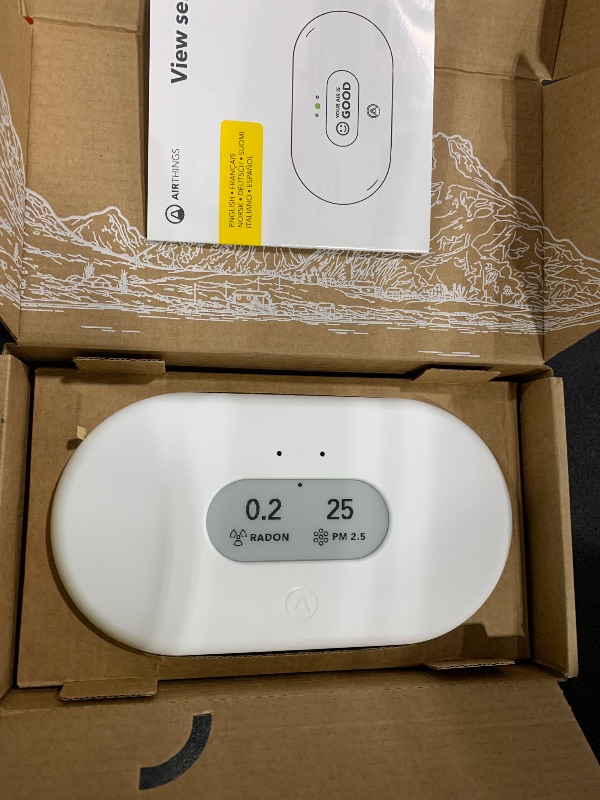 Photo 1 of Airthings 2960 View Plus - Battery Powered Radon & Air Quality Monitor (PM, CO2, VOC, Humidity, Temp, Pressure)