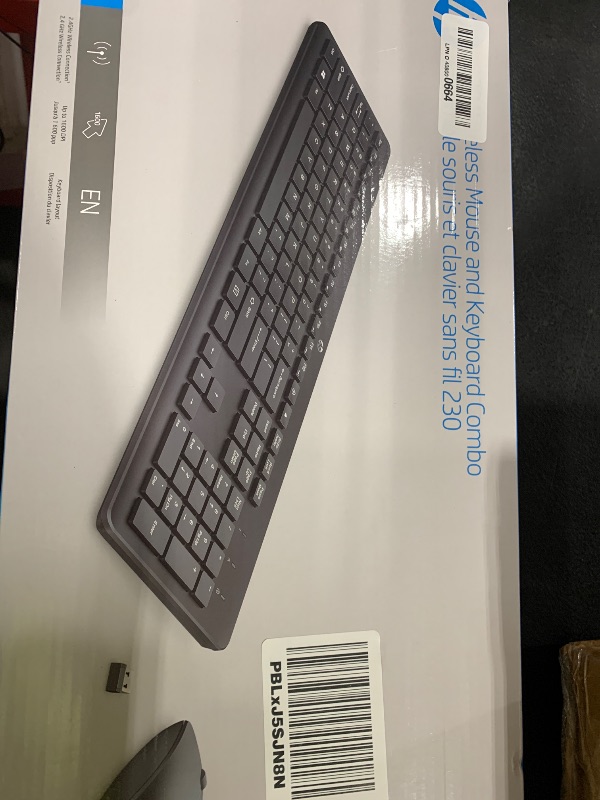 Photo 1 of HP Wireless Keyboard and Mouse Combo - Full Size Membrane Chiclet Style Keyboard, 3-Zone Layout, 2.4GHz Wireless Connection, Compatible with PC, Mac