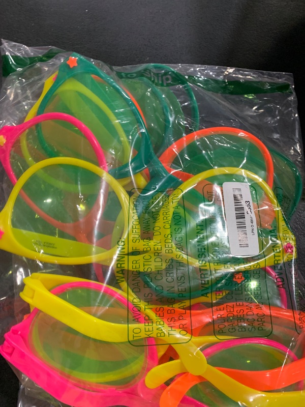 Photo 1 of Fun Express Jumbo Giant Sunglasses - Set of 12 Wacky Oversized Pairs - Novelty Clown Glasses and Photo Booth Party Props