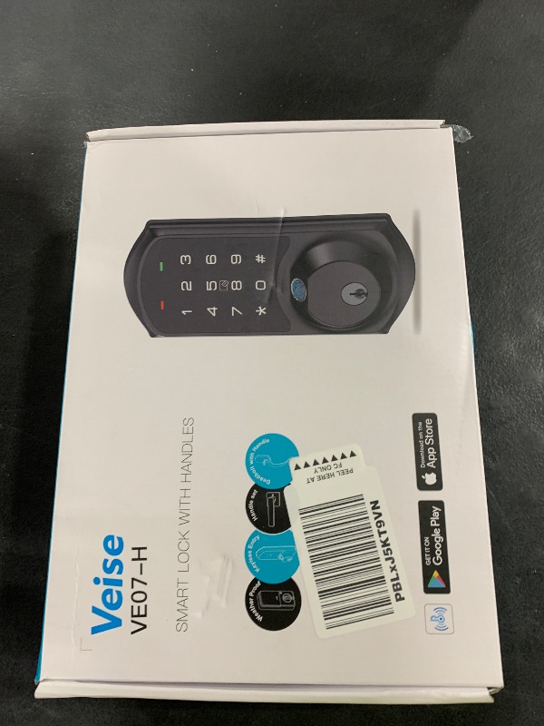 Photo 1 of Veise VE07-H Fingerprint Smart Locks for Front Door with Handle Set, App Control, Keyless Entry Keypad Deadbolt, Digital Electronic Touchscreen, Easy Install, Auto Lock, Satin Nickel