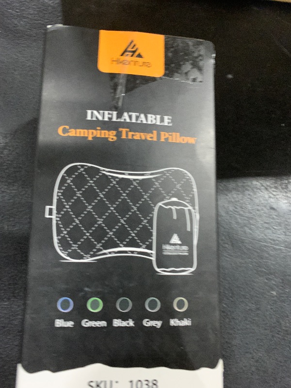 Photo 1 of Hikenture Ultralight Inflatable Pillow with Removable Cover for Neck Lumber Support - Upgrade Washable Travel Air Pillows for Camping, Hiking, Backpacking (Grey)