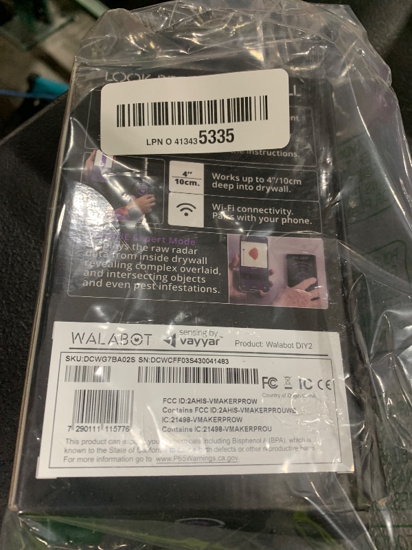 Photo 1 of Walabot DIY 2 – Visual Stud Finder & Wall Scanner for Drywall. Detects Wood & Metal Studs, Plastic & Metal Pipes, Live & Non-Live Wires