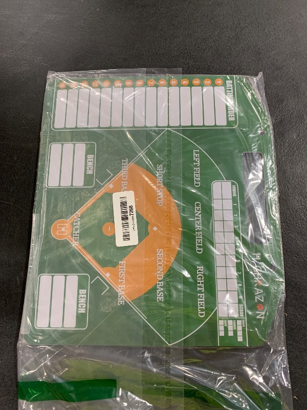 Photo 1 of HIGHRAZON Magnetic Baseball Coach Clipboard, Dry Erase Coach Lineup Board, Premium Tactical Baseball Coaching Board with 40 Lineup Cards and Marker, Dugout Display Softball Coaching Accessories