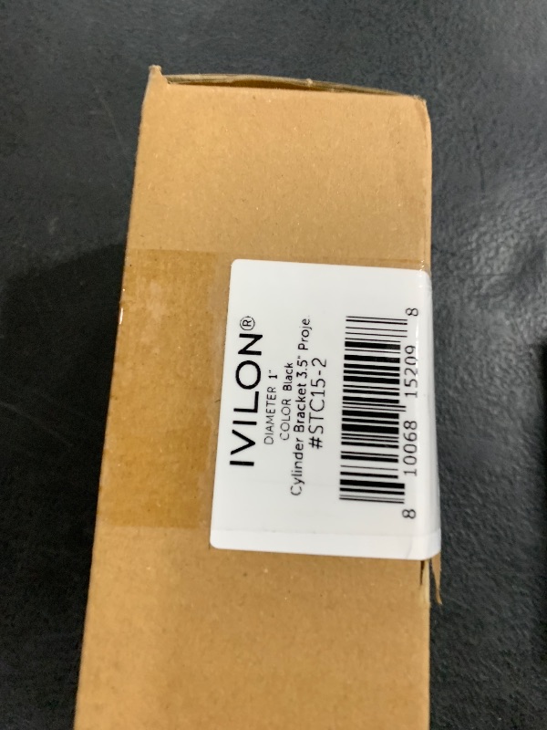 Photo 1 of Ivilon Ceiling or Wall Mount Curtain Rod Brackets Holders for Curtain Rods of 7/8 and 1 Inch Diameter. Set of 2. Color Black