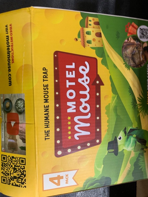 Photo 1 of Motel Mouse Humane No Kill Live Catch and Release Mouse Traps, Reusable with Cleaning Brush - 4 Pack