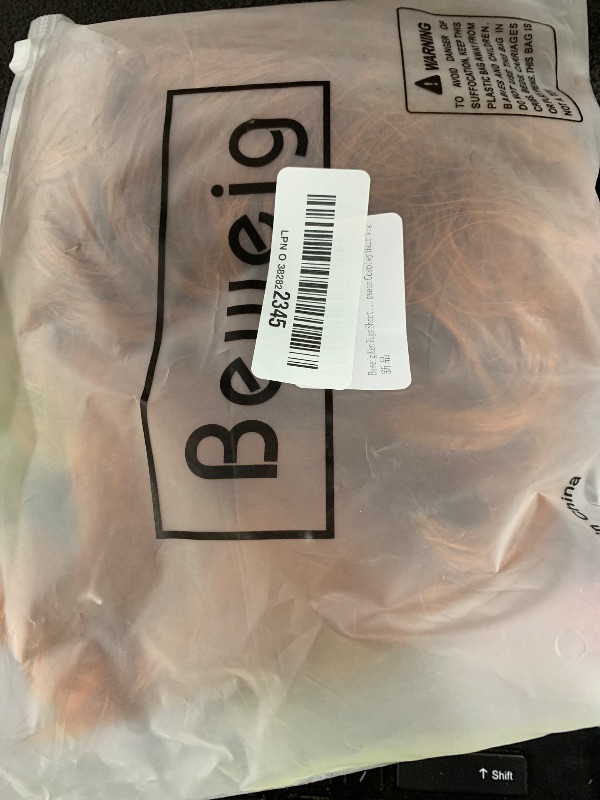 Photo 1 of Beweig Men Wigs Short Orange Wig Synthetic Heat Resistant Natural Halloween Cosplay Hair Wig
