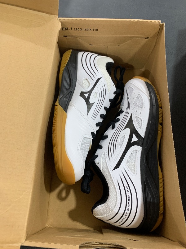 Photo 1 of Mizuno Womens Cyclone Speed 3 Junior Shoe - White-Black, White/Black, 2 Big Kid US