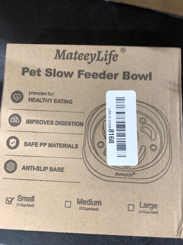 Photo 1 of MateeyLife Small Slow Feeder Cat Bowls, Anti-Choking Puzzle Cat Food Bowls, Non Slip Interactive Dog Feeding Slow Down Eating, Bloat Stop Maze Dishes Dog Feeder for Small Breeds 1 Cup Purple