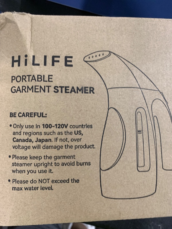 Photo 1 of HiLIFE Steamer for Clothes, Portable Handheld Design, 240ml Big Capacity, 700W, Strong Penetrating Steam, Removes Wrinkle, for Home, Office and Travel(ONLY FOR 120V)