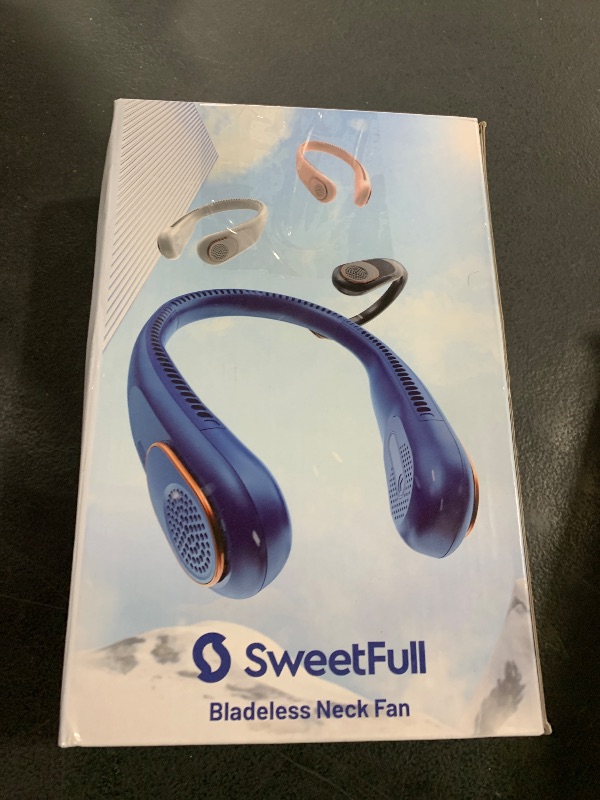 Photo 1 of SWEETFULL Portable Neck Fan 360° Cooling Bladeless Personal Fan | No Hair Twisting - 4000mAh USB Rechargeable Wearable Fan for Travel, Birthday Gifts for Men, Women, Mom, and Dad